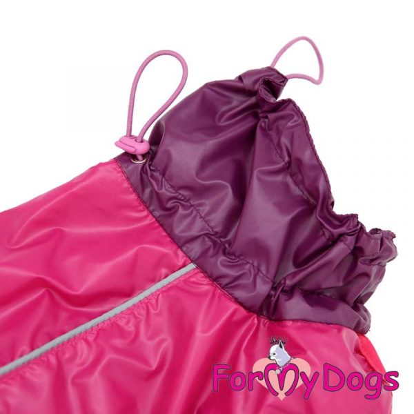 raincoat with high collar in red dv-004