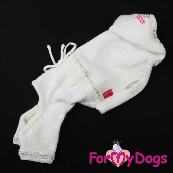 winter suit female for dogs in white kc-001f