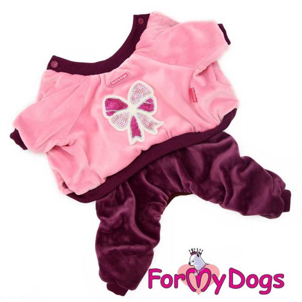 suit for dogs in pink-burgundy kc-012f
