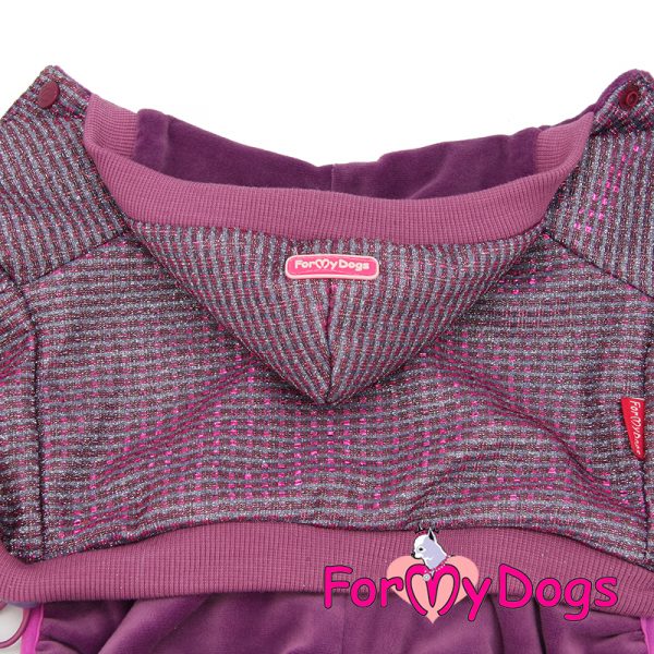 velour suit for dogs in purple kc-019